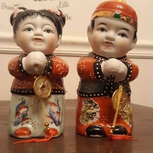 Boy girl Chinese figures as set